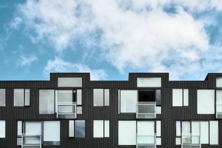 Modern apartment building